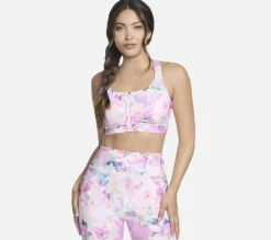 GO WALK Seascape Floral Zip Front Bra